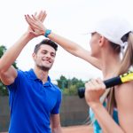Couple tennis coaching session with Pure Sport Singapore